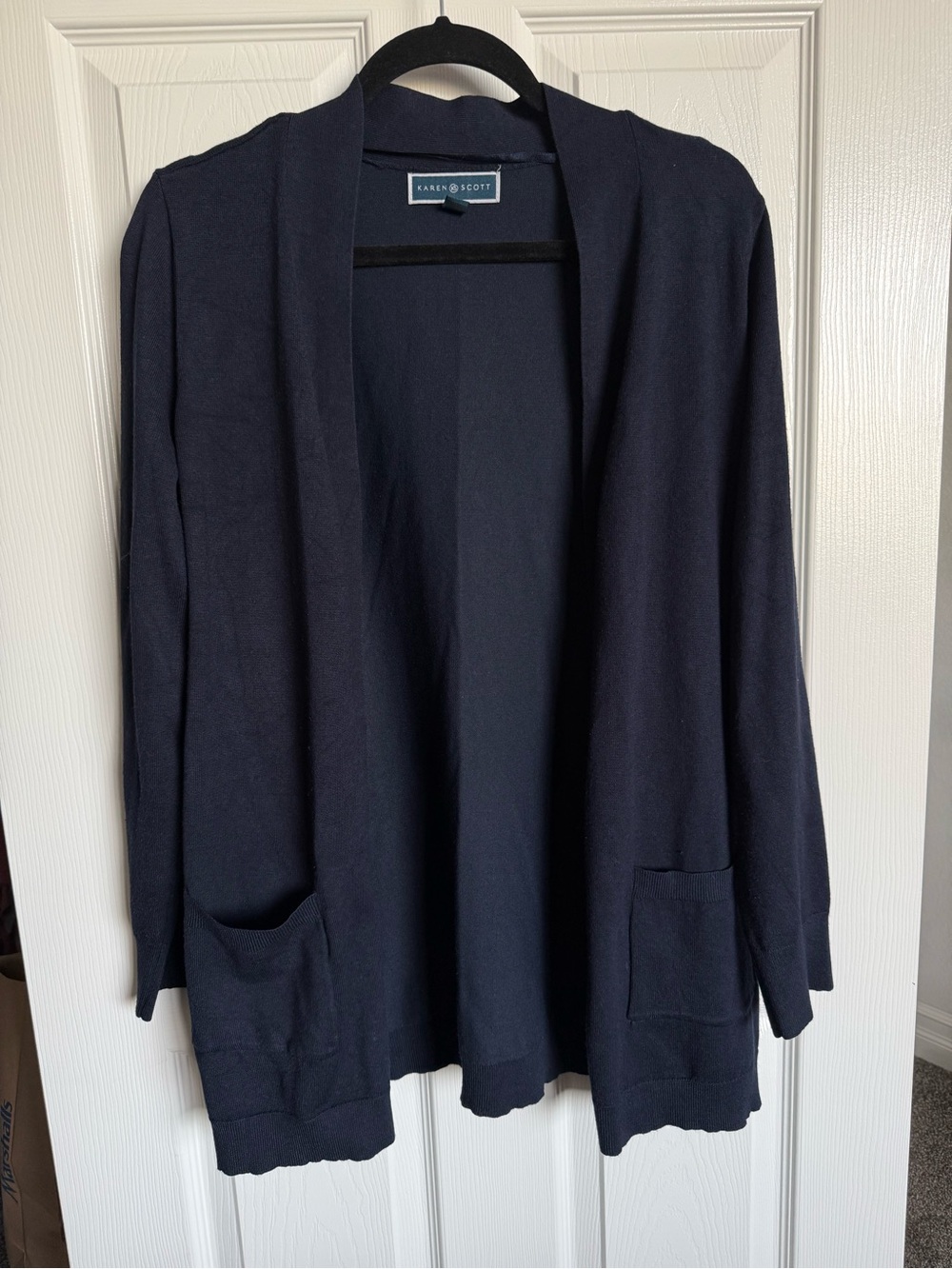 KAREN SCOTT NAVY BLUE CARDIGAN